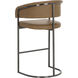 Marris 42 inch Gunmetal / Milliken Cognac Barstool
